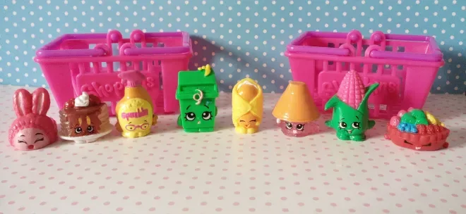 A collector's Season 2 Shopkins set with mystery basket