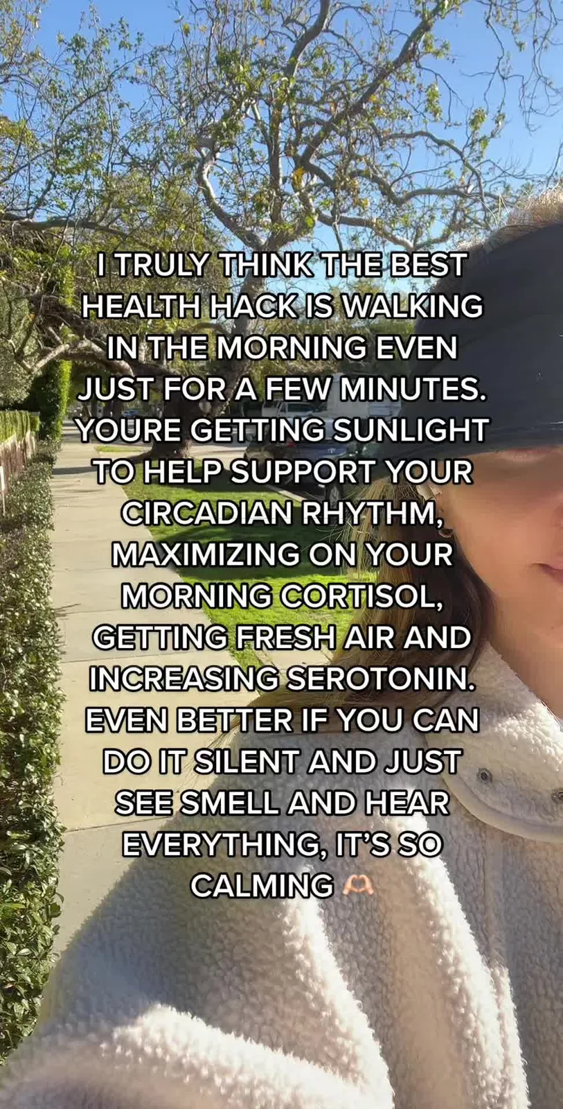 my favorite health “hack” is a morning walk even if it’s only for a few minutes 🚶🏼♀️silent walks are the best if you can do them 🫣