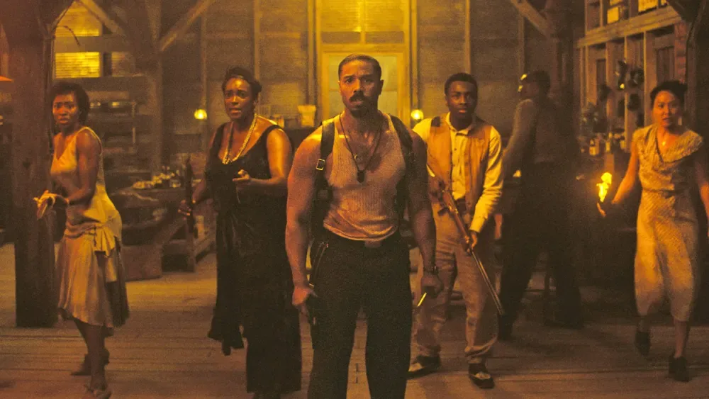 SINNERS, from left: Jayme Lawson, Wunmi Mosaku, Michael B. Jordan, Miles Caton, Li Jun Li, 2025. © Warner Bros. / Courtesy Everett Collection