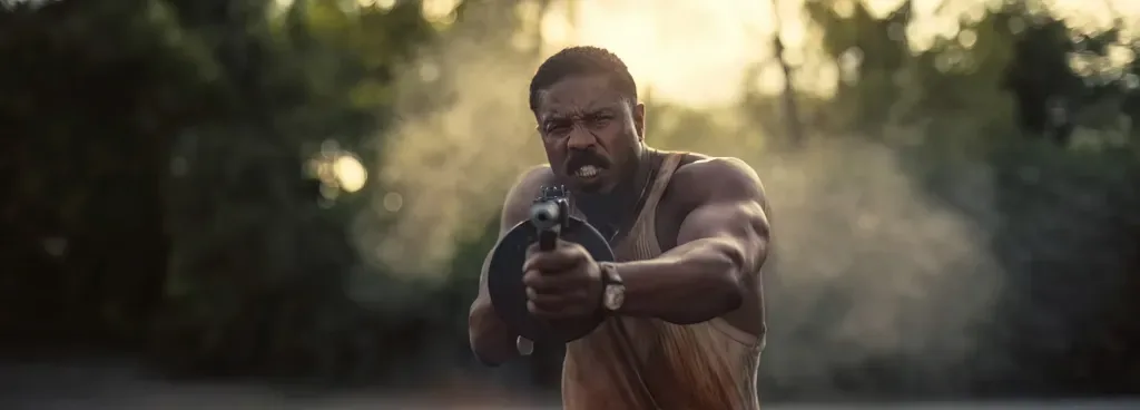 Michael B. Jordan in a scene from the Sinners movie
