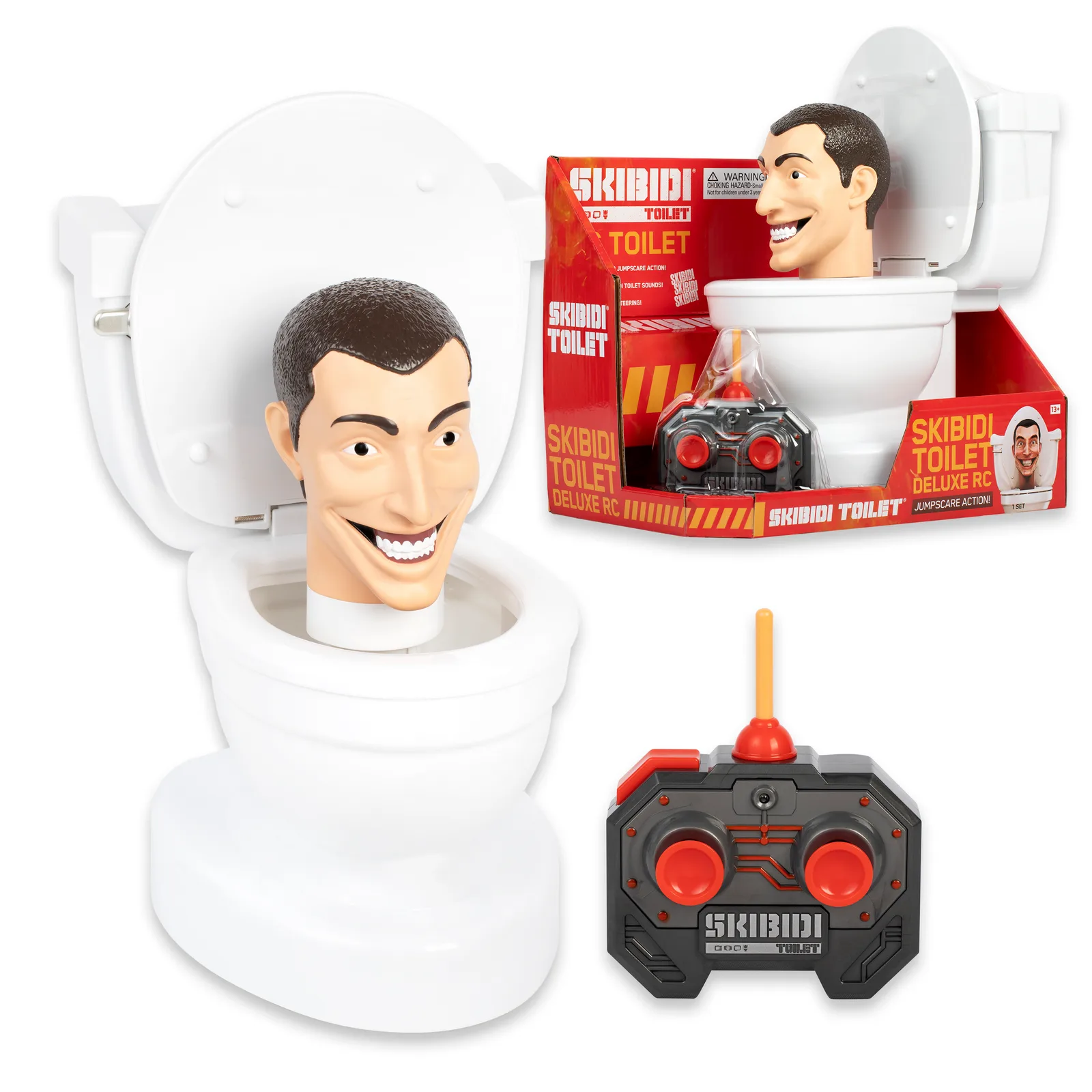 Official Bonkers Toys photograph of the Skibidi Toilet Deluxe RC toy.