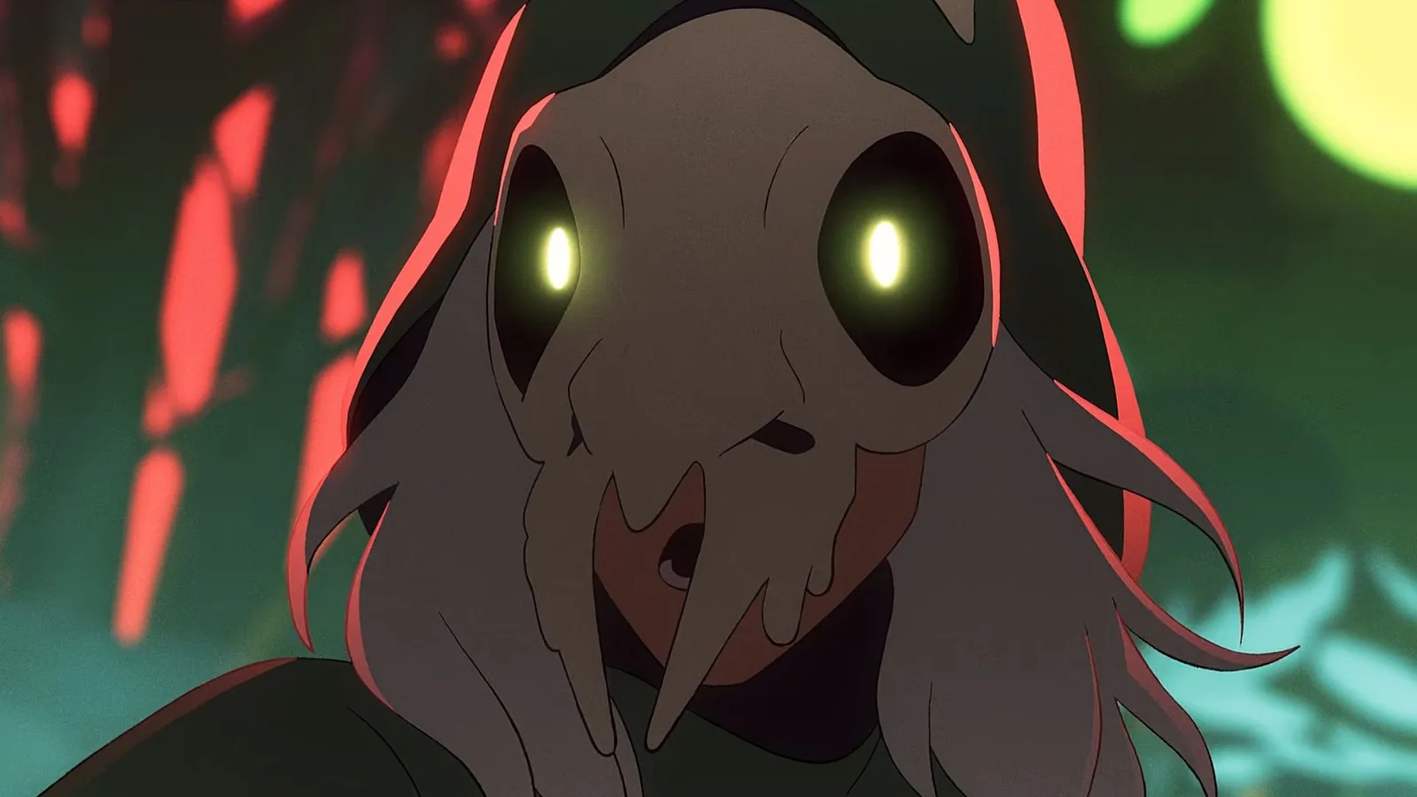 Slay the Spire 2 character in a skull mask looking shocked