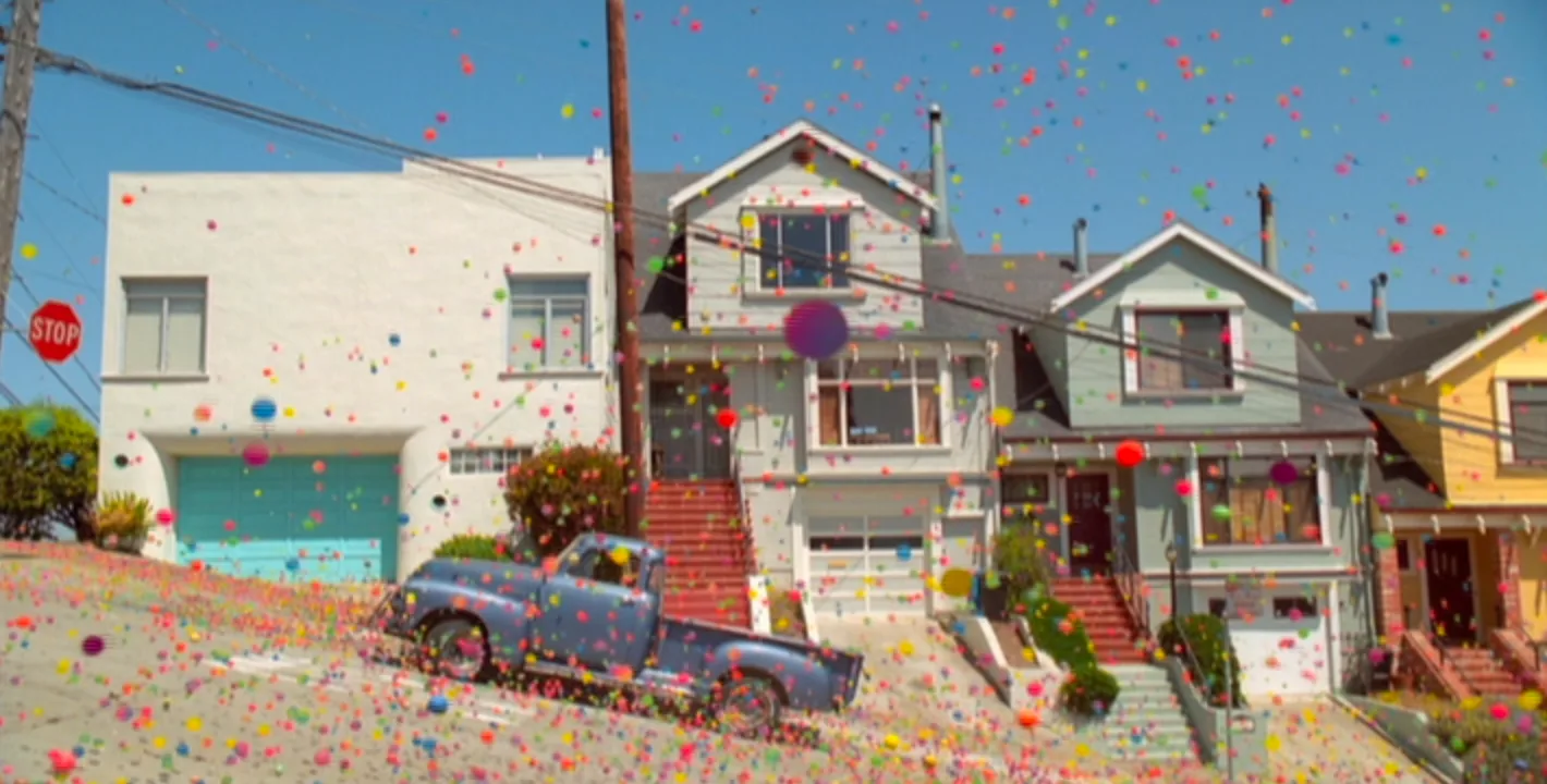 Official still from Sony Bravia Balls, published by production company MJZ.