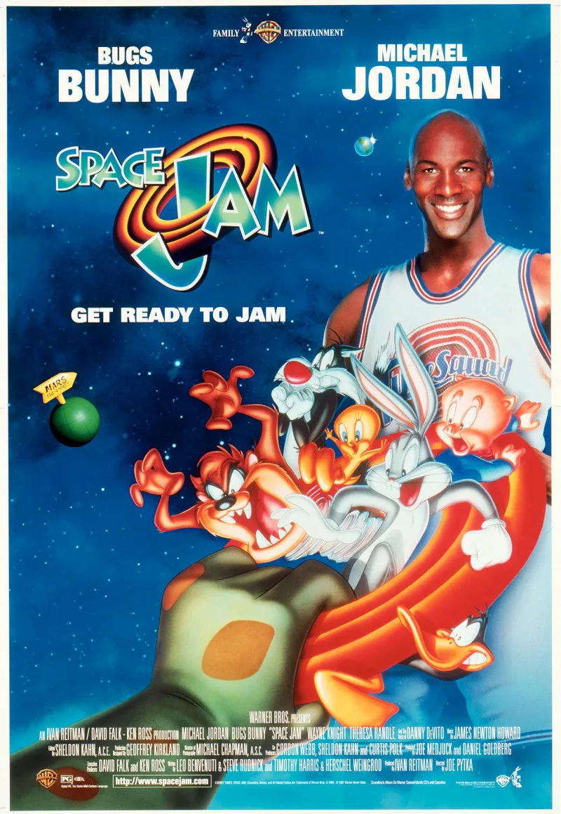 Original Space Jam theatrical poster with Michael Jordan and the Looney Tunes