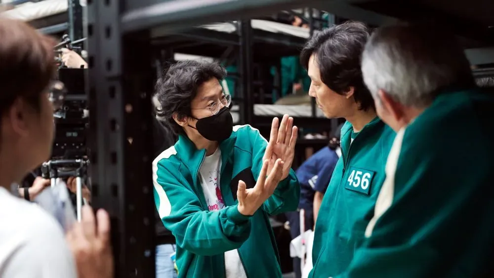 Hwang Dong-hyuk directing 'Squid Game'