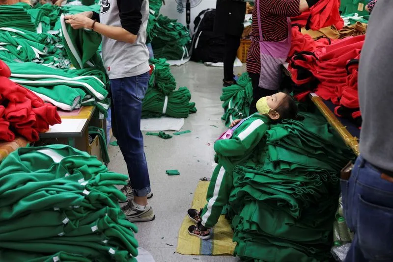 High demand for 'Squid Game' tracksuits cheers S.Korea's struggling garment sector