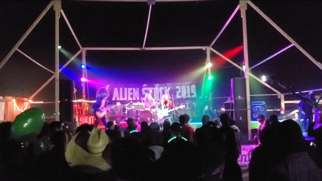 The main stage of the Alienstock 2019 Music Festival