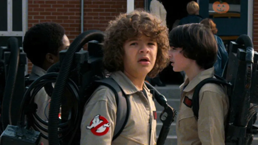Dustin and Will in Ghostbusters costumes, from season 2.