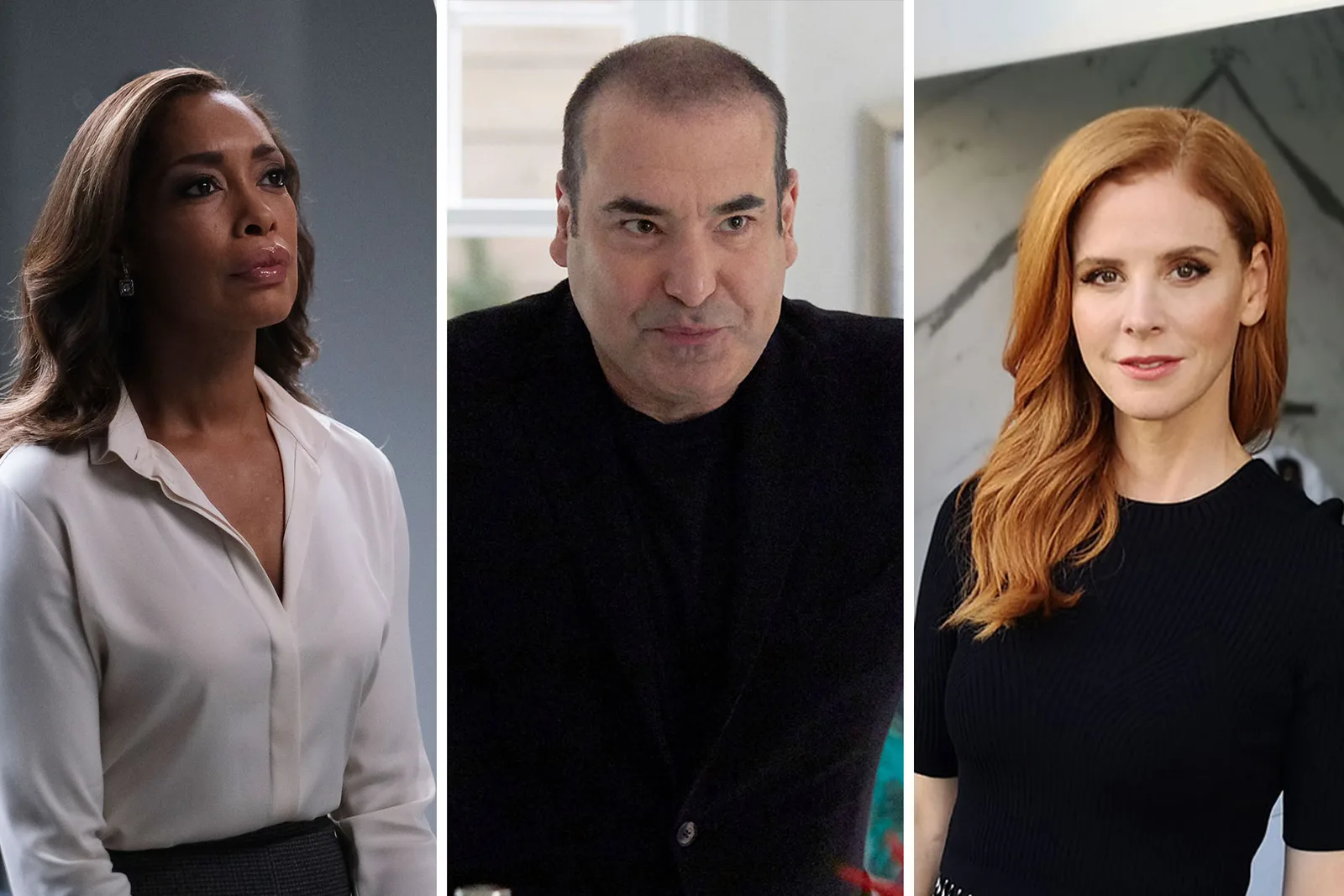 Gina Torres, Rick Hoffman and Sarah Rafferty in Suits