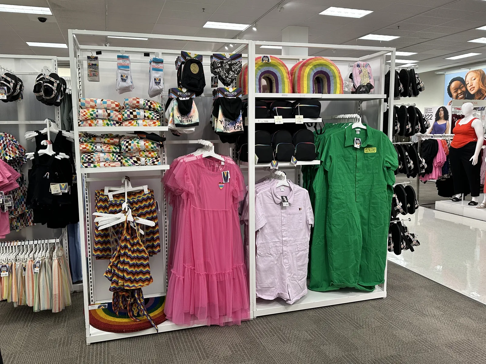 Target Pride merchandise at Dadeland Station, Florida, photographed May 27, 2023.