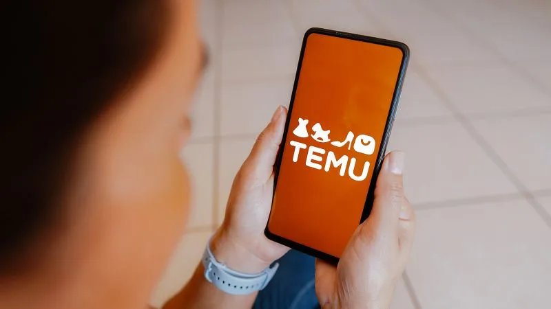 The Temu app on a phone