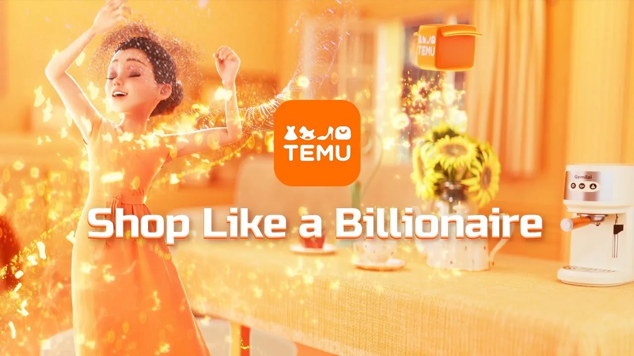 Temu's Shop Like a Billionaire ad