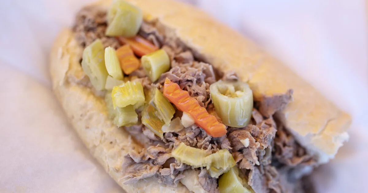 The Italian beef sandwich at Halsted's Chicago Style Street Food in Portland, Maine, on Sept. 20, 2020.
