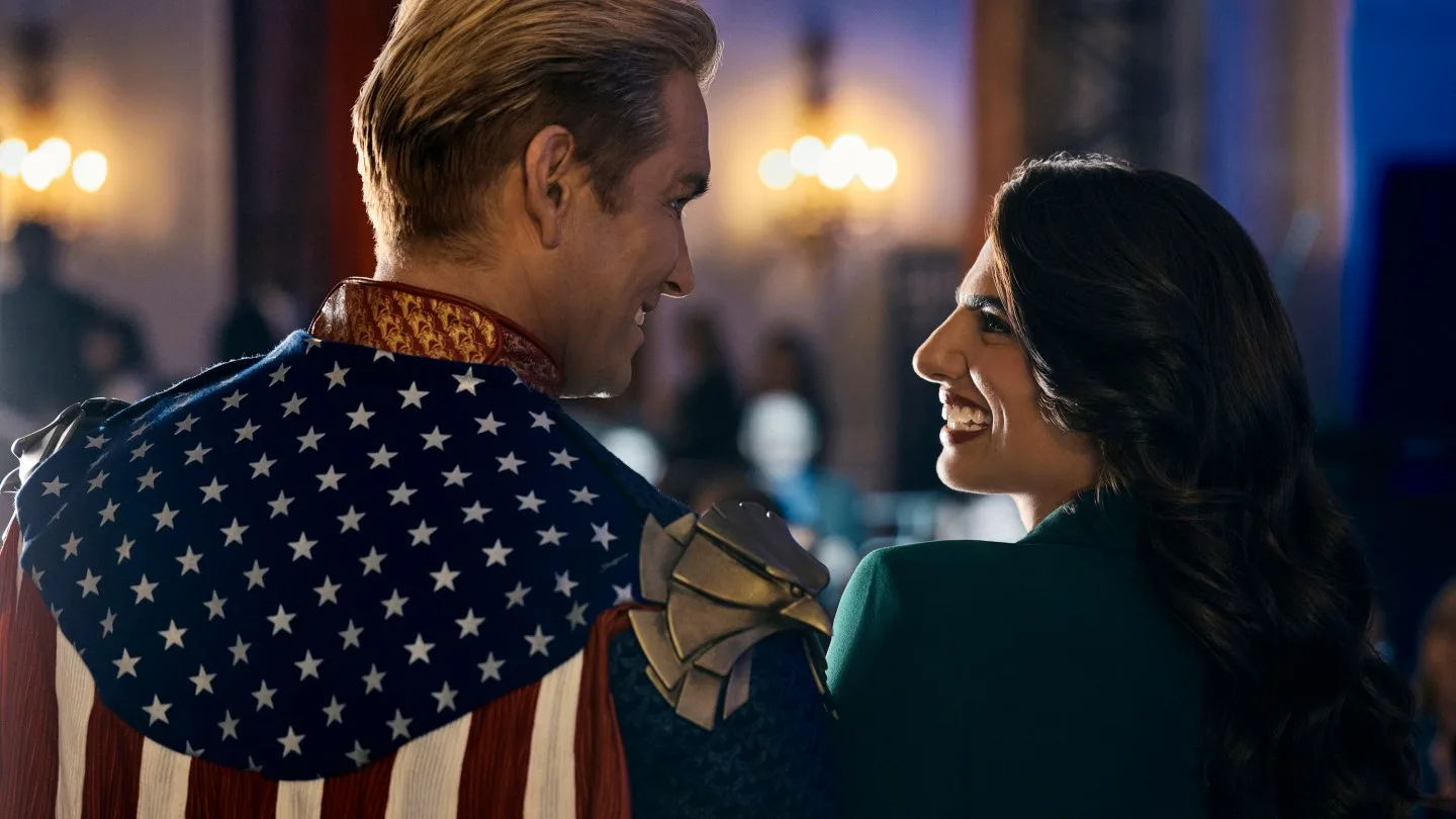 Antony Starr and Claudia Doumit in 'The Boys' season 4