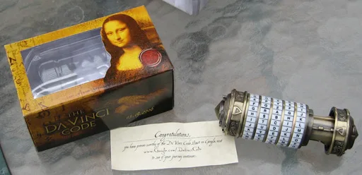 Cryptex replica with box and scroll