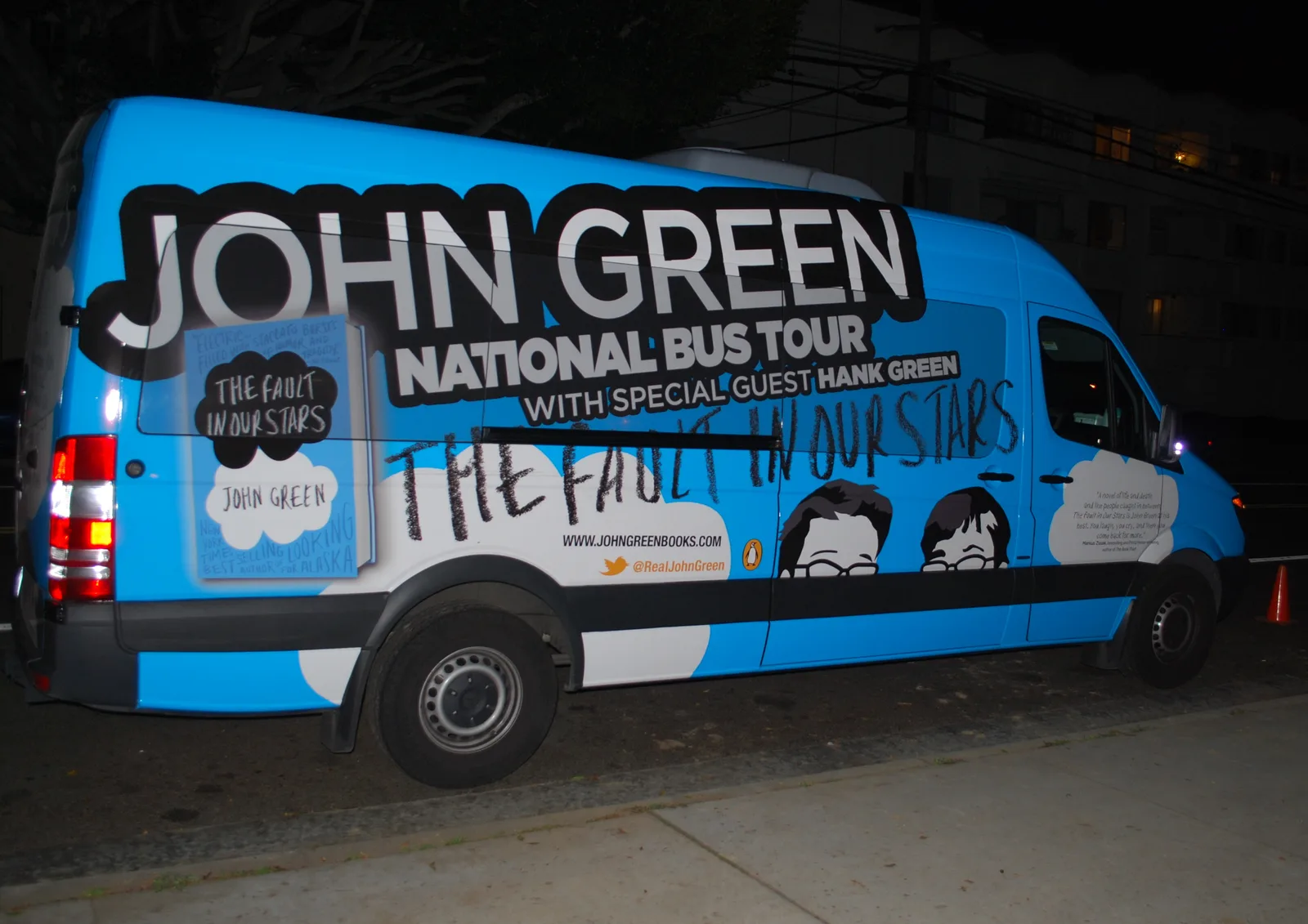 The book's tour van in Santa Monica, January 2012. Photograph by Genevieve, CC BY 2.0.