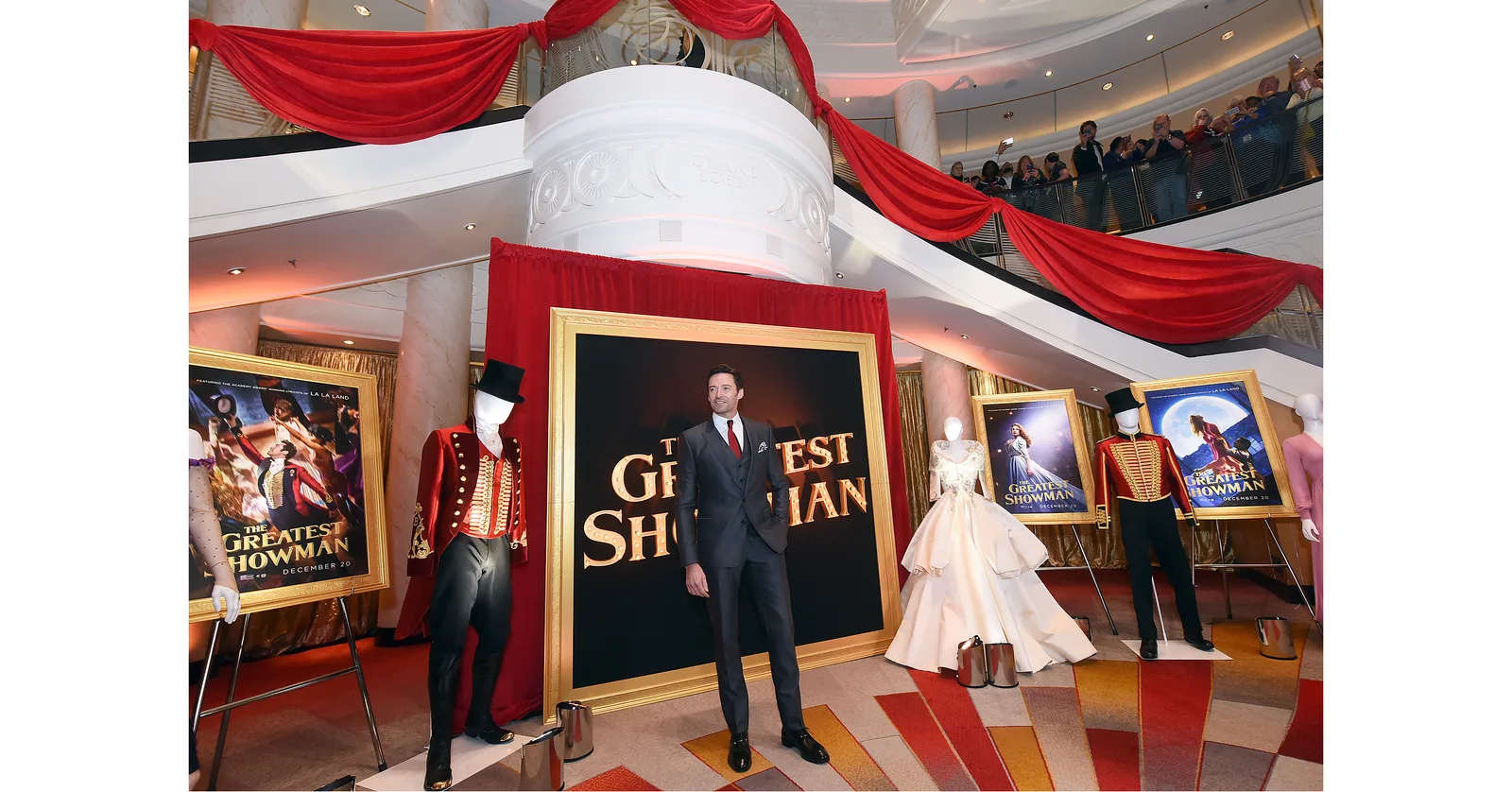 The Greatest Showman world-premiere set aboard Cunard's Queen Mary 2.