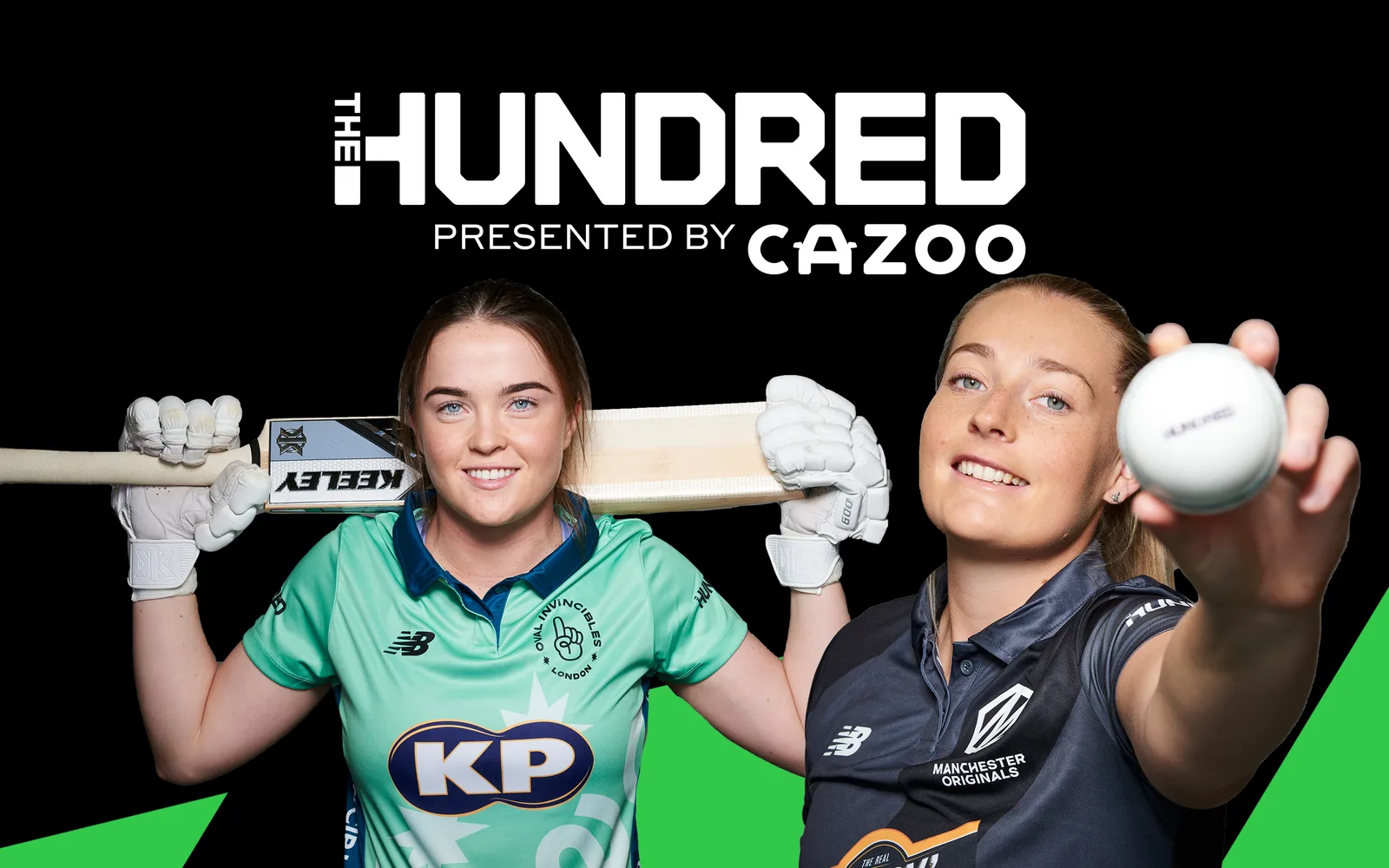 Official launch portrait of women’s players in The Hundred team kits.