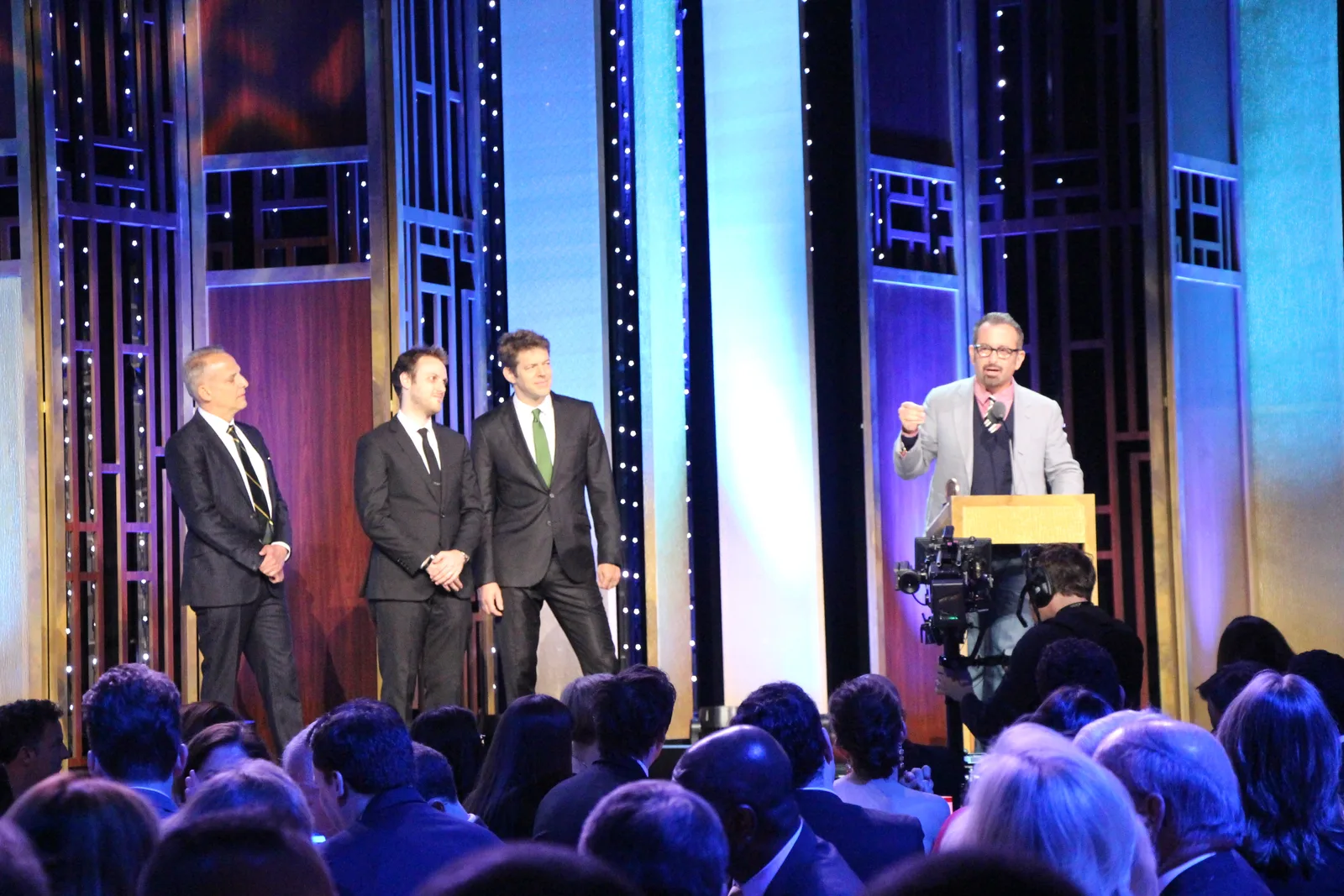 Marc Smerling, Jason Blum and Andrew Jarecki at the Peabody Awards, May 21, 2016. CC BY 2.0.
