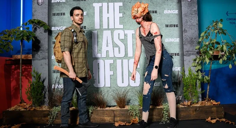 A costumed Clicker at Binge's Australian premiere.