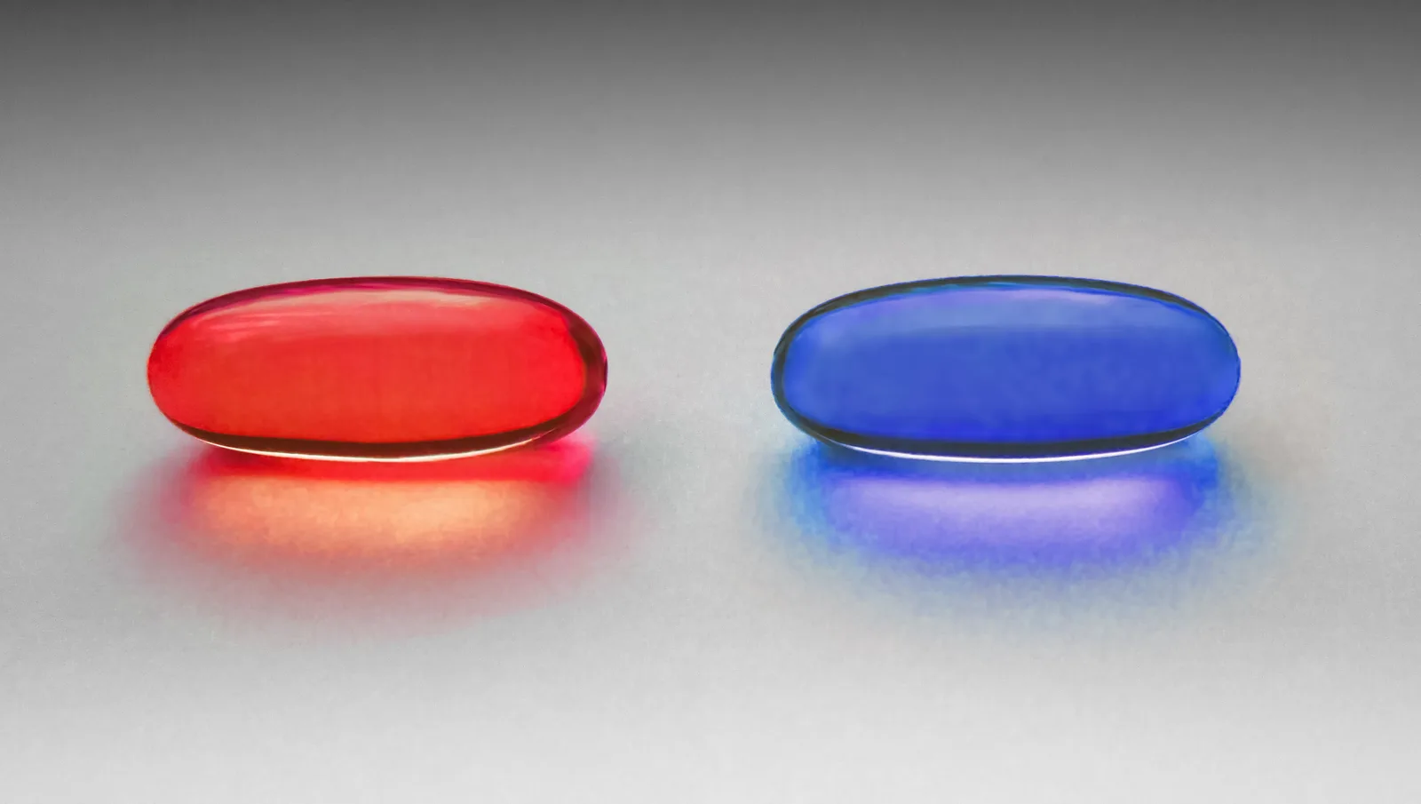A red pill and a blue pill, the choice that became shorthand online
