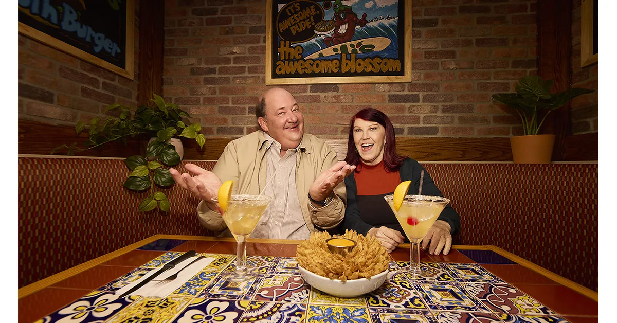 A Chili's booth styled for the Scranton branch opening