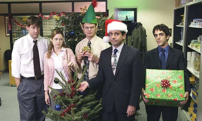 The Office cast at a holiday party