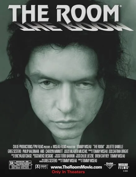 Original green The Room film poster, sold by Wiseau-Films' official store.