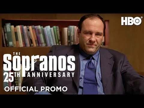 HBO's 25th anniversary promo for The Sopranos with Tony at his desk
