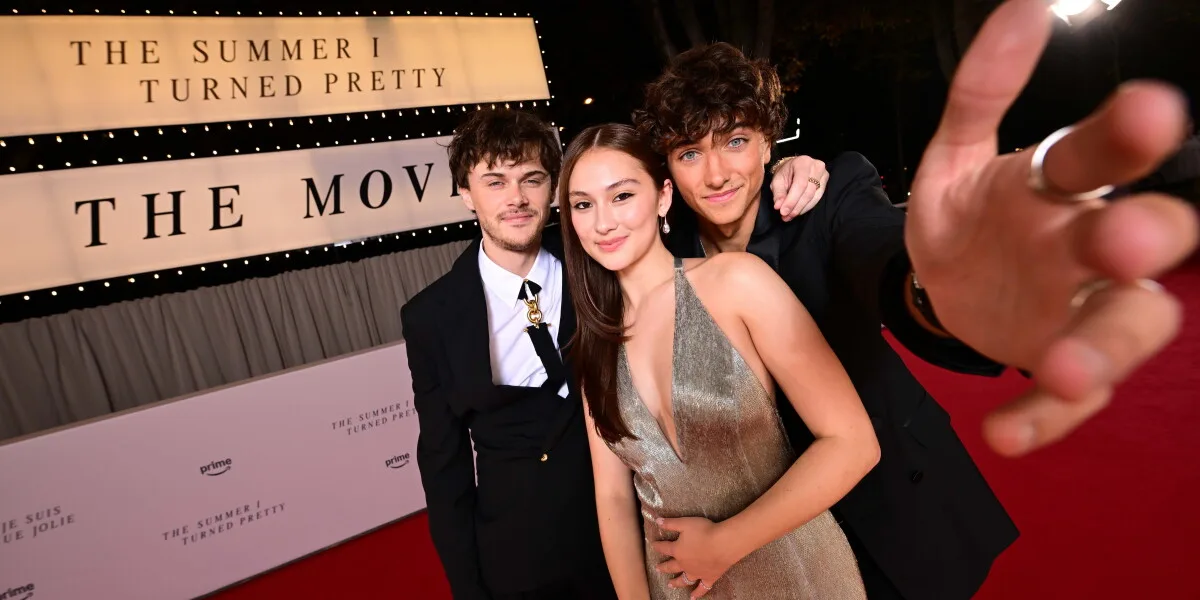 The cast at a premiere for The Summer I Turned Pretty movie.