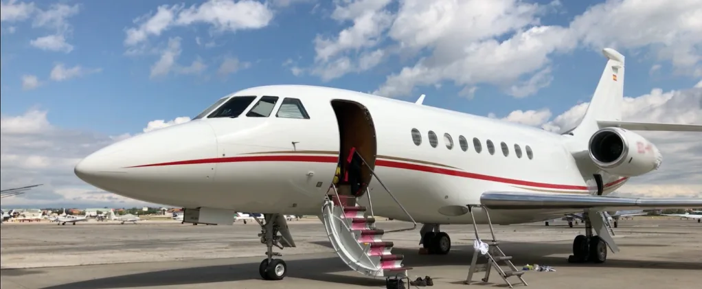 A private jet, as shown in The Tinder Swindler