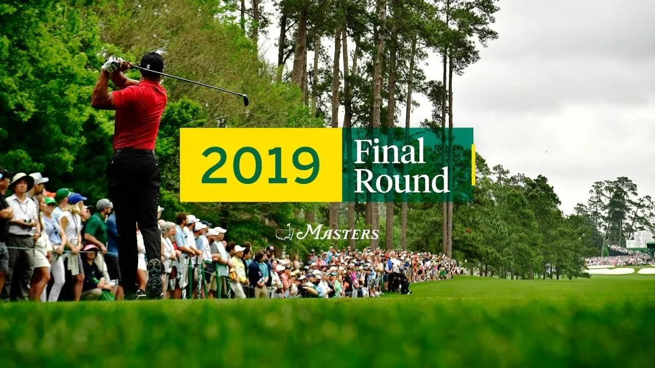 2019 Masters final-round broadcast title card