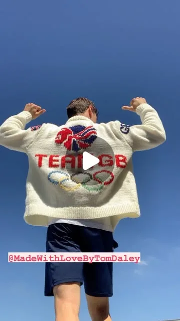 Daley's Olympic cardigan, revealed on Made with Love