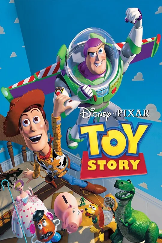 Toy Story theatrical poster with Buzz Lightyear, Woody and the toys