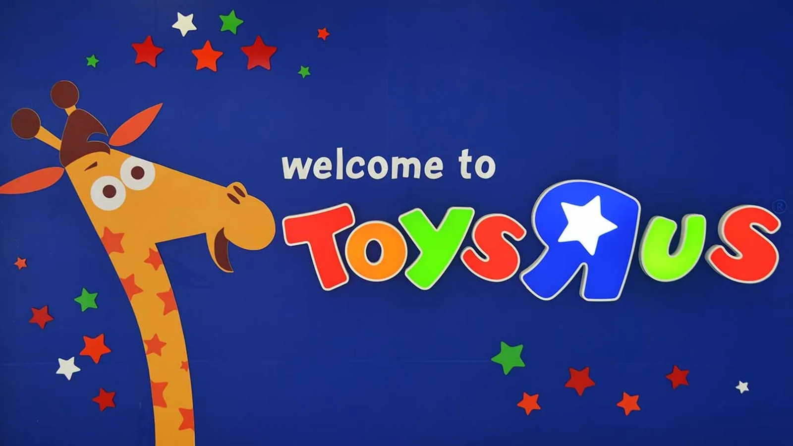 Toys "R" Us welcome sign with Geoffrey