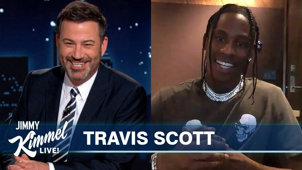 Travis Scott talking about his McDonald's meal on Jimmy Kimmel Live.