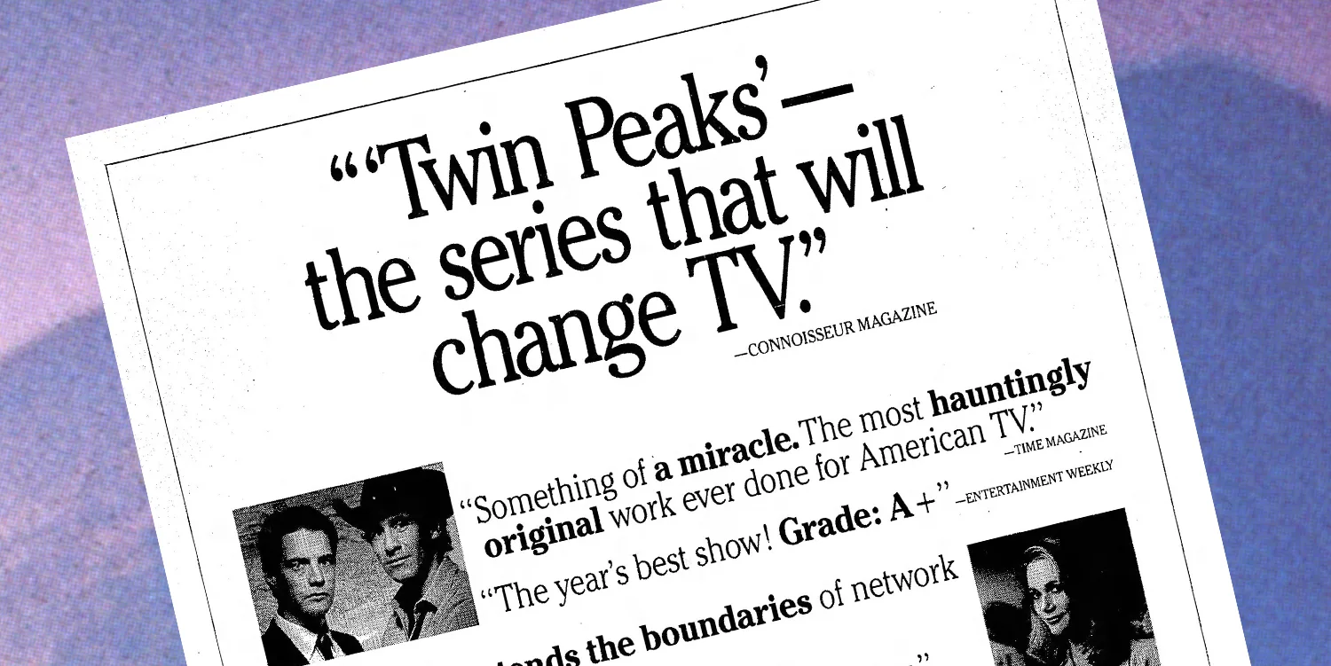 Reviewing Peaks - Full Page Twin Peaks Ad from April 8, 1990