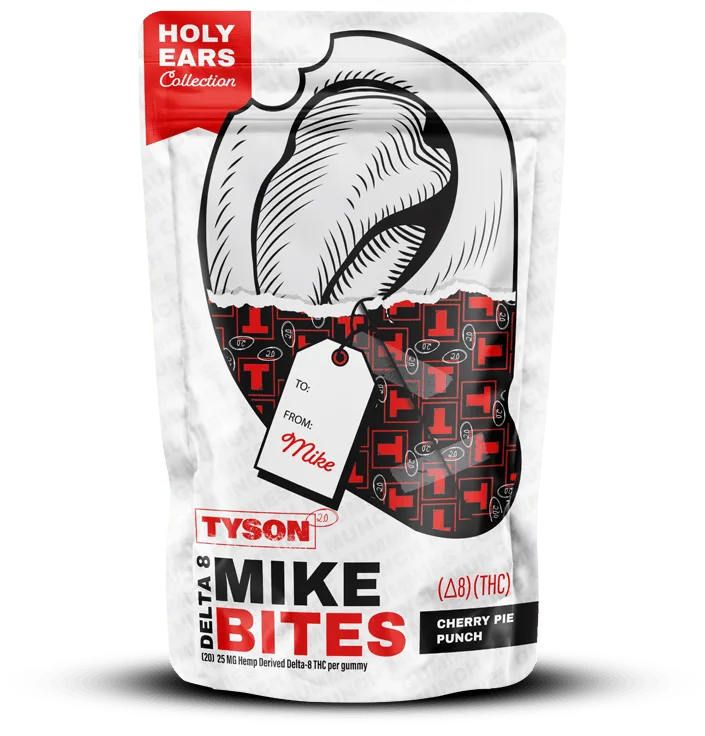 Tyson 2.0's ear-shaped Mike Bites edibles, from its Holy Ears collection