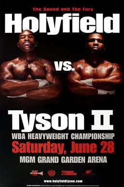 Official Holyfield vs. Tyson II fight poster, MGM Grand, 28 June 1997