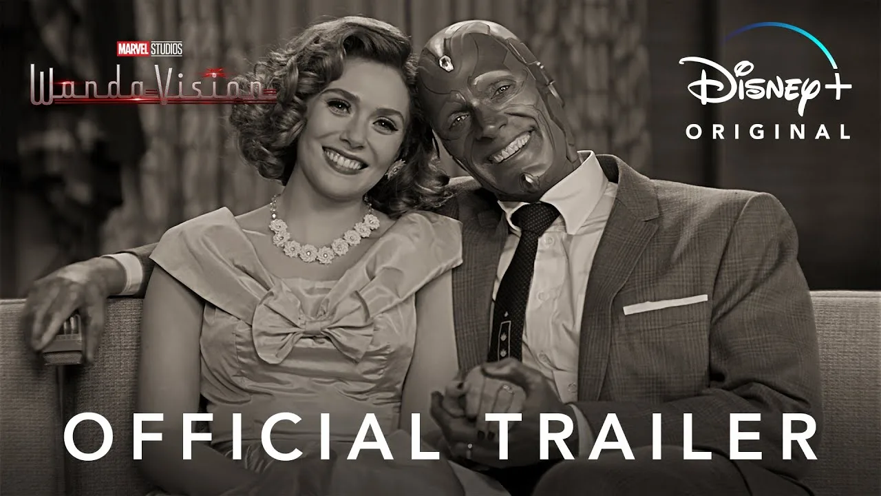 Wanda and Vision in black and white, WandaVision trailer