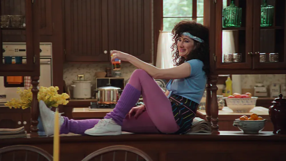 Kathryn Hahn as Agnes in a kitchen