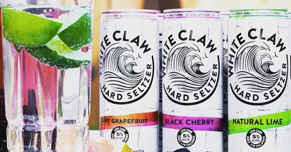 White Claw cans in four flavours with fruit