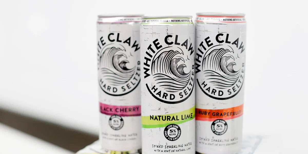 Three White Claw flavours side by side