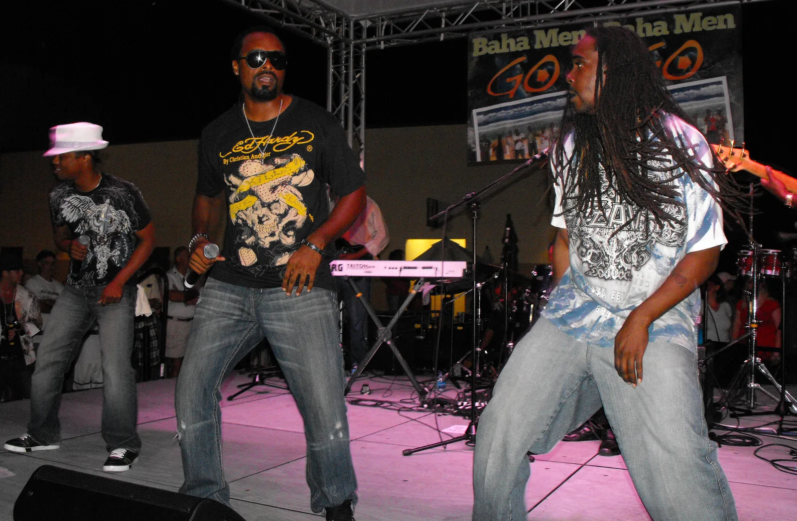 Baha Men performing on 17 June 2010; photograph by Rusty Boxcars, CC BY-SA 2.0.