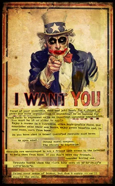 Joker-defaced Uncle Sam 'I Want You' poster from the Why So Serious? campaign