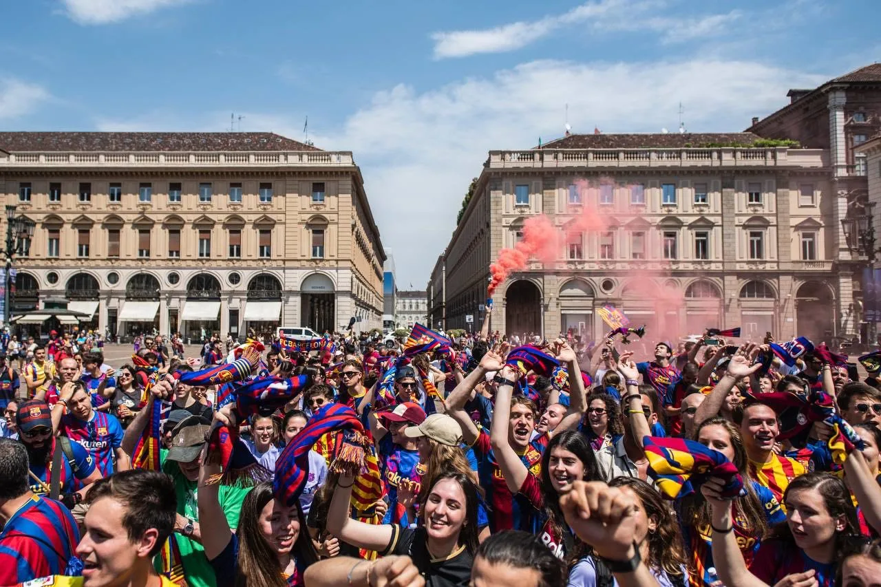 Blaugrana colours flood Turin