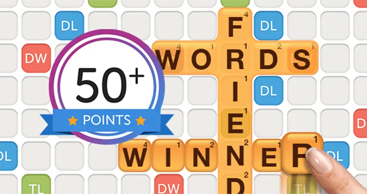 Contemporary Words With Friends classic gameplay screenshot from Zynga's official game page.
