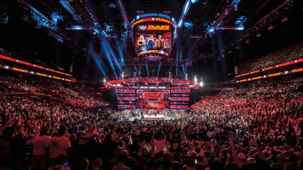 A packed arena during Raw
