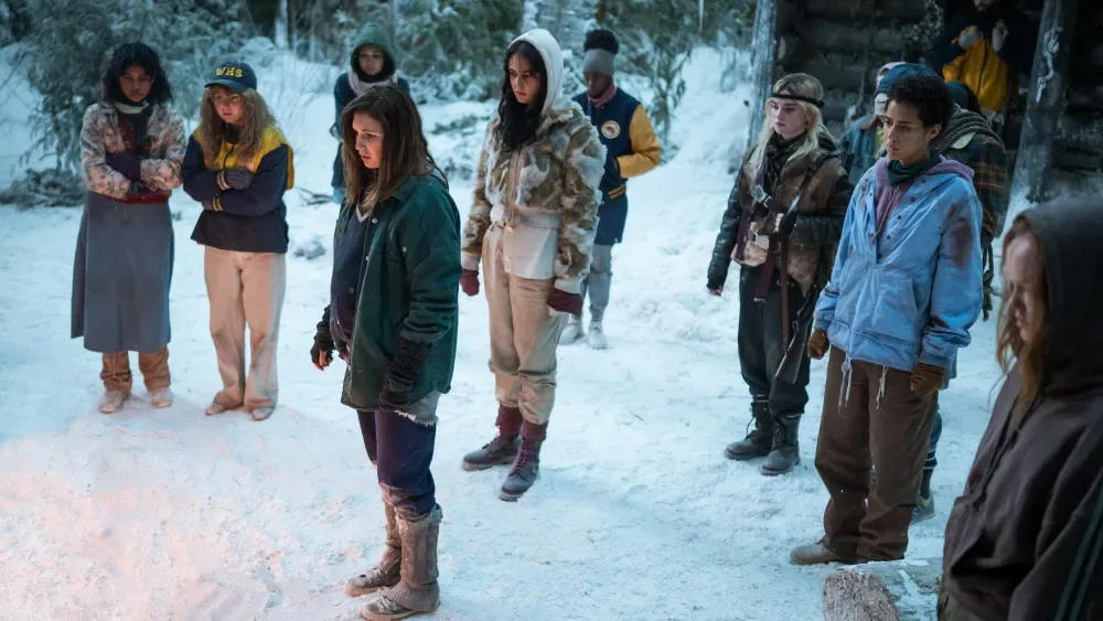 (L-R): Nuha Jes Izman as Teen Crystal, Samantha Hanratty as Teen Misty, Alexa Barajas as Teen Mari, Sophie Nélisse as Teen Shauna, Courtney Eaton as Teen Lottie, Nia Sondaya as Teen Akilah, Sophie…