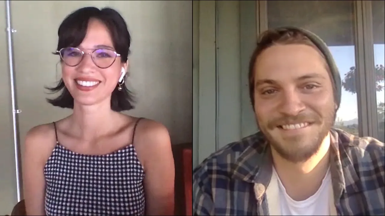 Kelsey Asbille and Luke Grimes in a 2018 interview